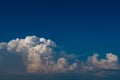 Beautiful clouds during a lot of heat. Delicate clouds in the sky at high air temperature Royalty Free Stock Photo