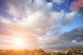 Beautiful clouds over blue sky