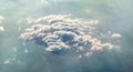 Beautiful clouds over ground. Aerial view Royalty Free Stock Photo