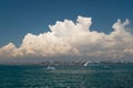 Beautiful Clouds Over Istanbul Historical Peninsula with Aida Cruise Ship