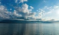 Beautiful clouds over Lake Leman Royalty Free Stock Photo
