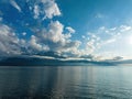 Beautiful clouds over Lake Leman Royalty Free Stock Photo