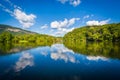 Beautiful clouds over Lake Lure, in Lake Lure, North Carolina. Royalty Free Stock Photo