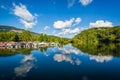 Beautiful clouds over Lake Lure, in Lake Lure, North Carolina. Royalty Free Stock Photo