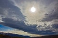 Beautiful clouds over the mountain landscapes of Iceland