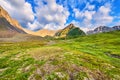 Beautiful clouds over mountain tundra