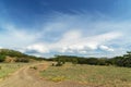 Beautiful clouds over the mountains. Crimea. Choban-Kule Royalty Free Stock Photo