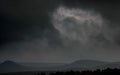 beautiful clouds over the mountains of Crimea. Morning sun above the clouds Royalty Free Stock Photo