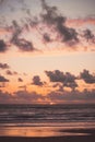 Beautiful clouds over the sea at sunset Royalty Free Stock Photo