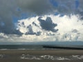 Beautiful clouds party above the beach