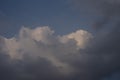 Beautiful clouds roaming in the red and bluish sky during sunset in the afternoon. Royalty Free Stock Photo