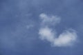 Beautiful clouds during spring time in a Sunny day. Blue sky and white fluffy clouds Royalty Free Stock Photo