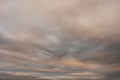 Beautiful clouds at sunrise. Light pastel colors. Nature background