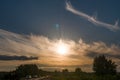 Beautiful clouds at sunset, warm summer Royalty Free Stock Photo