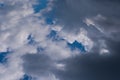 Beautiful clouds at sunset, warm summer evening Royalty Free Stock Photo