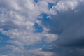 Beautiful clouds at sunset, warm summer evening Royalty Free Stock Photo