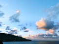 Beautiful clouds before Supermoon rise