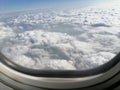 Beautiful clouds view from airoplane window Royalty Free Stock Photo