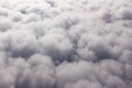 Beautiful cloudscape and blue sky from aerial view, nature view from above the sky and clouds. White clouds and blue sky view like Royalty Free Stock Photo