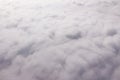 Beautiful cloudscape and blue sky from aerial view, nature view from above the sky and clouds. White clouds and blue sky view like Royalty Free Stock Photo