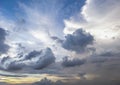 Beautiful cloudscape, blue sky with white cumulus clouds, nature photography, natural background, cloud wallpaper, scenery view Royalty Free Stock Photo