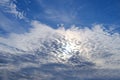 Beautiful cloudscape in daytime blue sky, beautiful white fluffy with clouds, concept of transcendence, Heaven and infinity, good