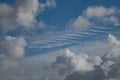 A beautiful cloudscape with different cloud types Royalty Free Stock Photo