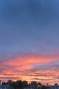 Beautiful cloudscape gradient from purple to orange sunrise in the early morning Royalty Free Stock Photo