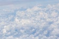 Beautiful cloudscape, on the heaven view over white fluffy cloud Royalty Free Stock Photo