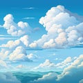 Beautiful cloudscape. Illustration Royalty Free Stock Photo