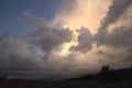 Beautiful evening light and shadow cloudscape