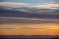 Beautiful cloudscape landscape sunset with soft Mount Mckinley background Royalty Free Stock Photo