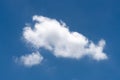 Beautiful cloudscape of nature single white cloud on blue sky background Royalty Free Stock Photo