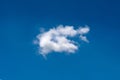 Beautiful cloudscape of nature single white cloud on blue sky background Royalty Free Stock Photo