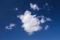 Beautiful cloudscape of nature single white cloud only one on blue sky background in daytime Royalty Free Stock Photo