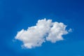 Beautiful cloudscape of nature single white cloud only one on blue sky background Royalty Free Stock Photo