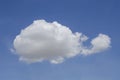 Beautiful cloudscape of nature single white cloud. Royalty Free Stock Photo