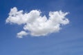 Beautiful cloudscape of nature single white cloud. Royalty Free Stock Photo