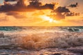 Beautiful cloudscape over the caribbean sea