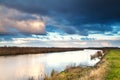 Beautiful cloudscape over river Royalty Free Stock Photo