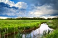 Beautiful cloudscape over river Royalty Free Stock Photo
