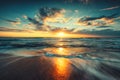 Beautiful sunrise over the sea Royalty Free Stock Photo