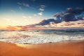 Beautiful cloudscape over the sea, sunset shot Royalty Free Stock Photo