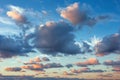 Beautiful cloudscape over the sea, sunset shot Royalty Free Stock Photo