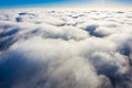 Beautiful cloudscape. Sunny day. Flying above the ground Royalty Free Stock Photo