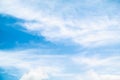 Beautiful cloudy blue sky view Royalty Free Stock Photo