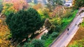 A beautiful cloudy fall day in Peitruss Valley in Luxembourg City