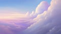 Beautiful cloudy landscape. Summer clouds in pastel colors.