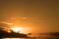 Beautiful cloudy orange sunset sky in the wild Atlantic way Royalty Free Stock Photo