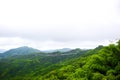 Beautiful clounds and fog coverage multiple mountains valley,travel concept